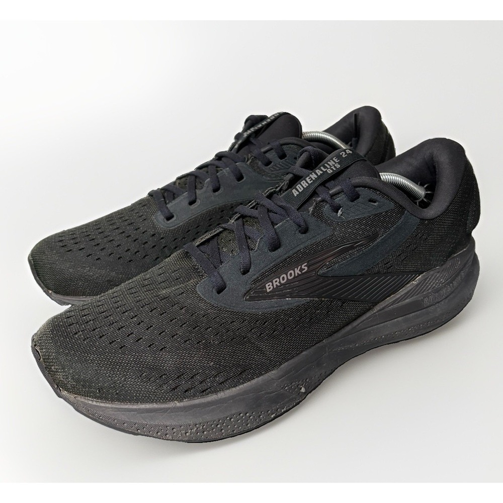 Brooks Adrenaline GTS 24 Mens 12.5 2E Wide Black Athletic Running Shoes Sneakers